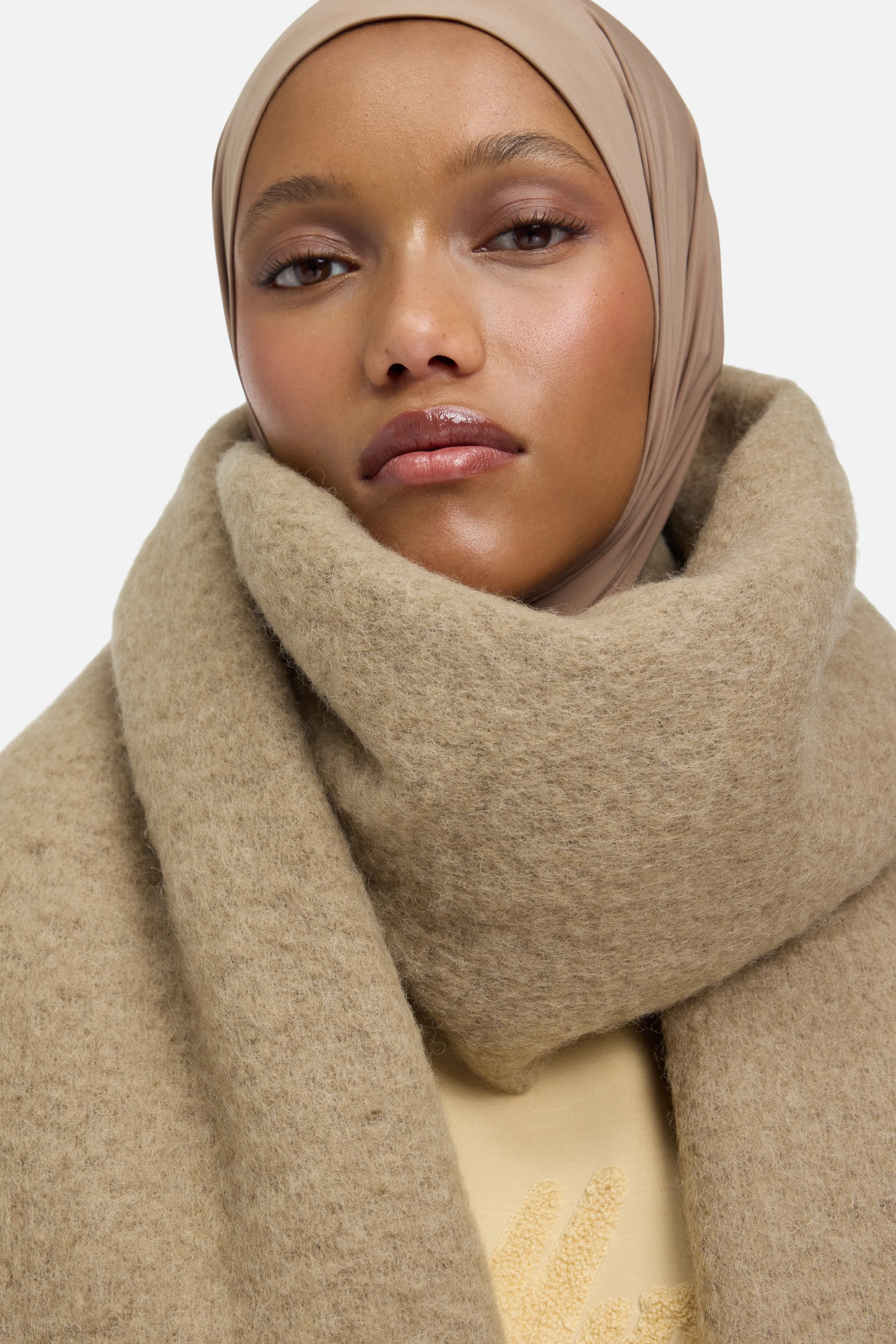 The Brushed Scarf | Khaki - Image 3