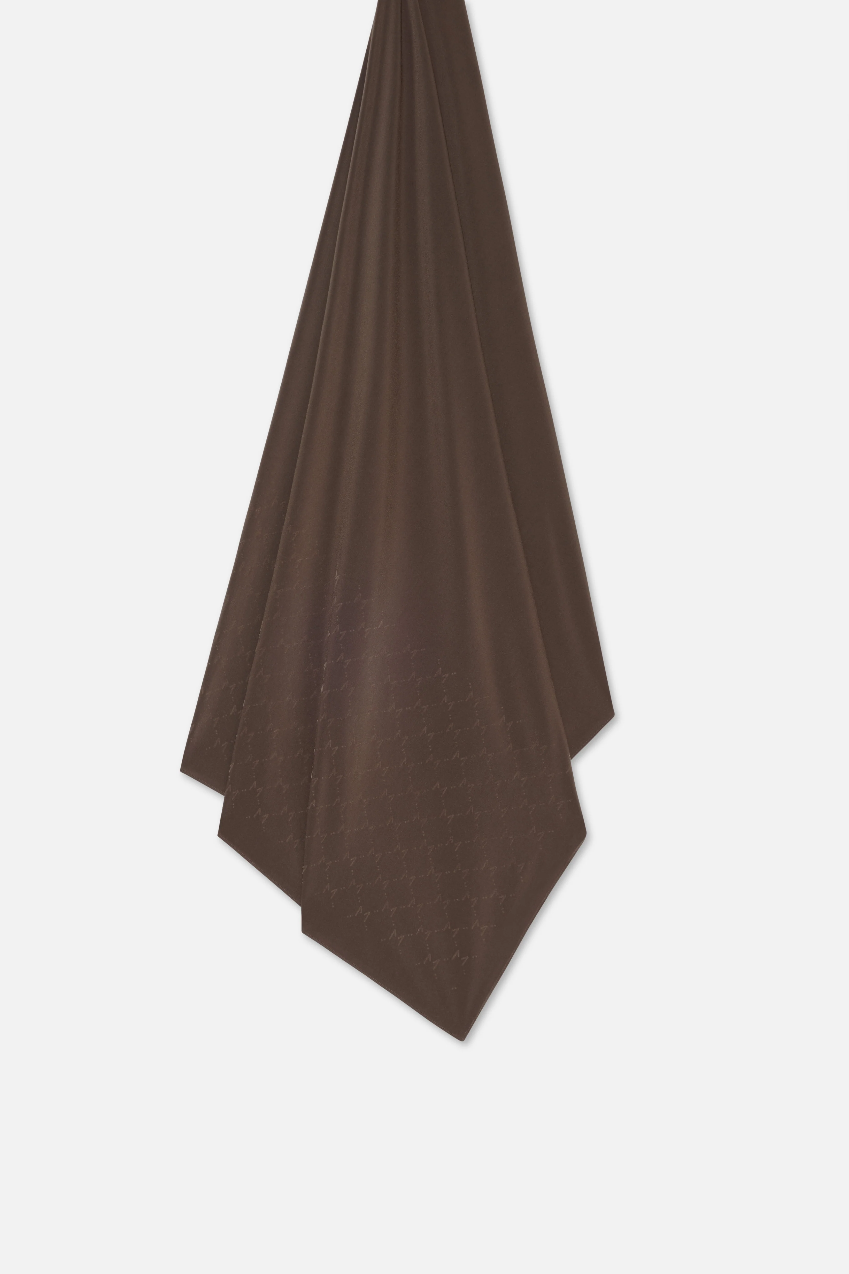The Monogram Flock Scarf Premium | Burnt Mocha - Image 3