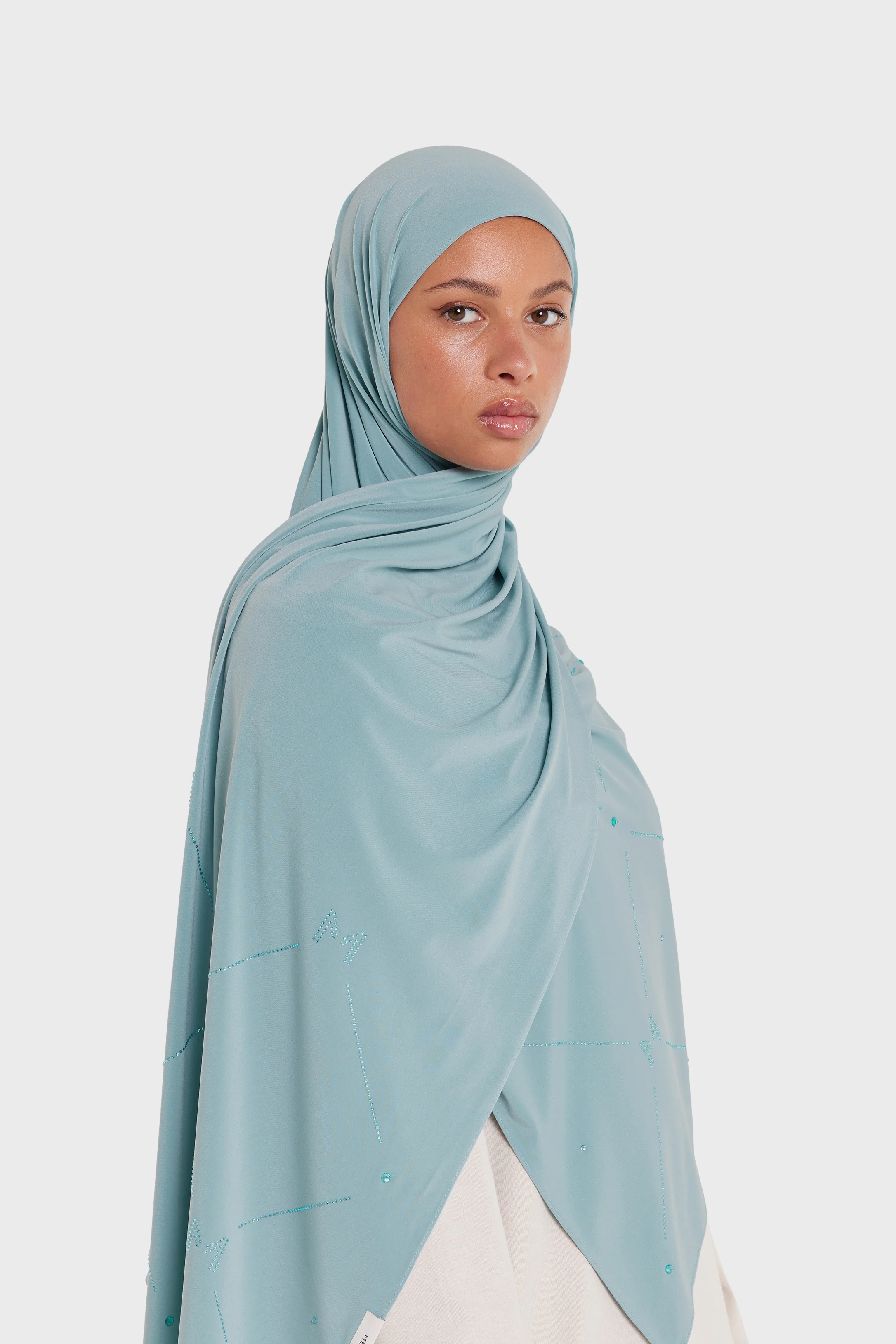 The Pearl Monogram - Premium Jersey | Stone Blue - Image 2