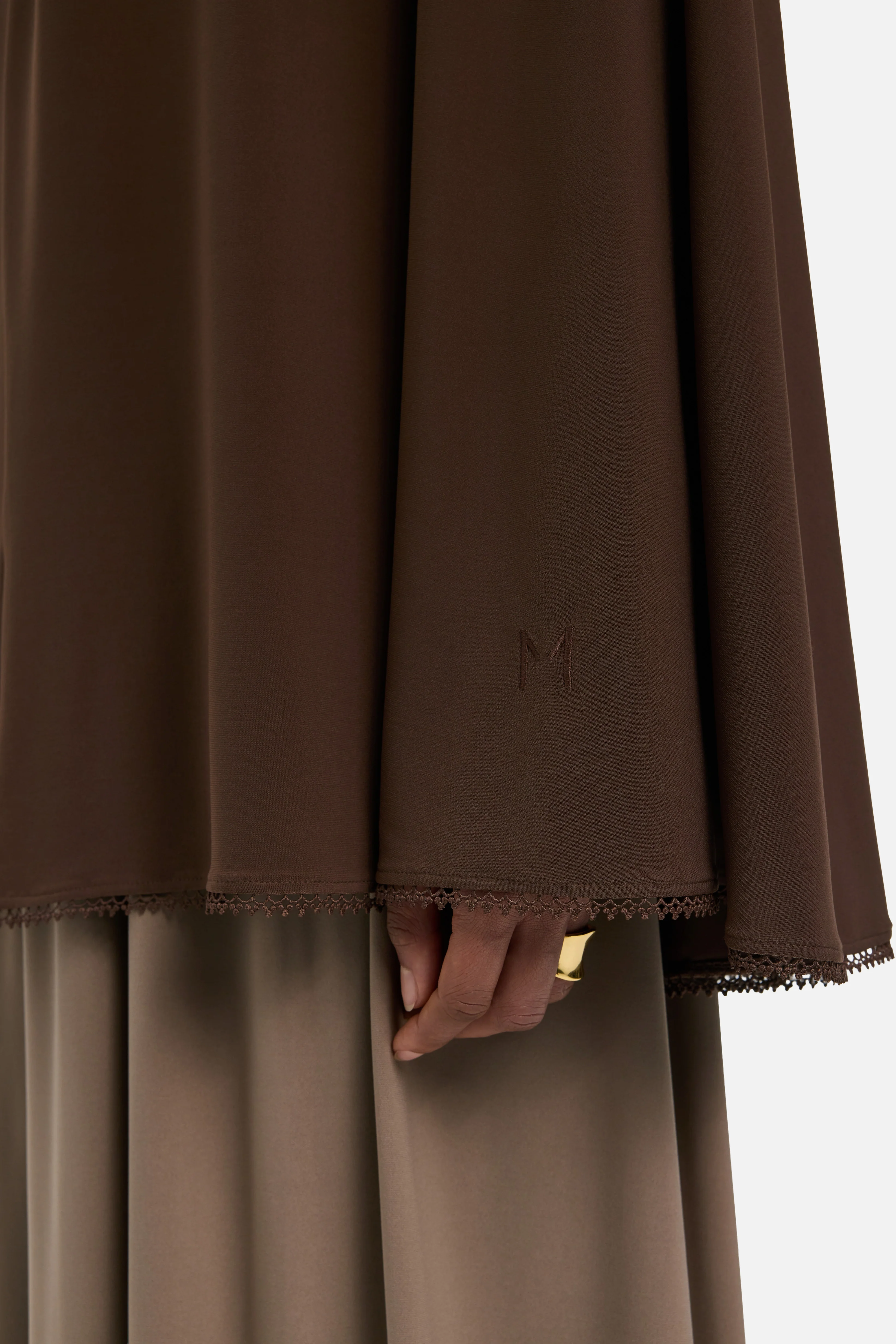 The Picot Edge Khimaar | Burnt Mocha - Image 3