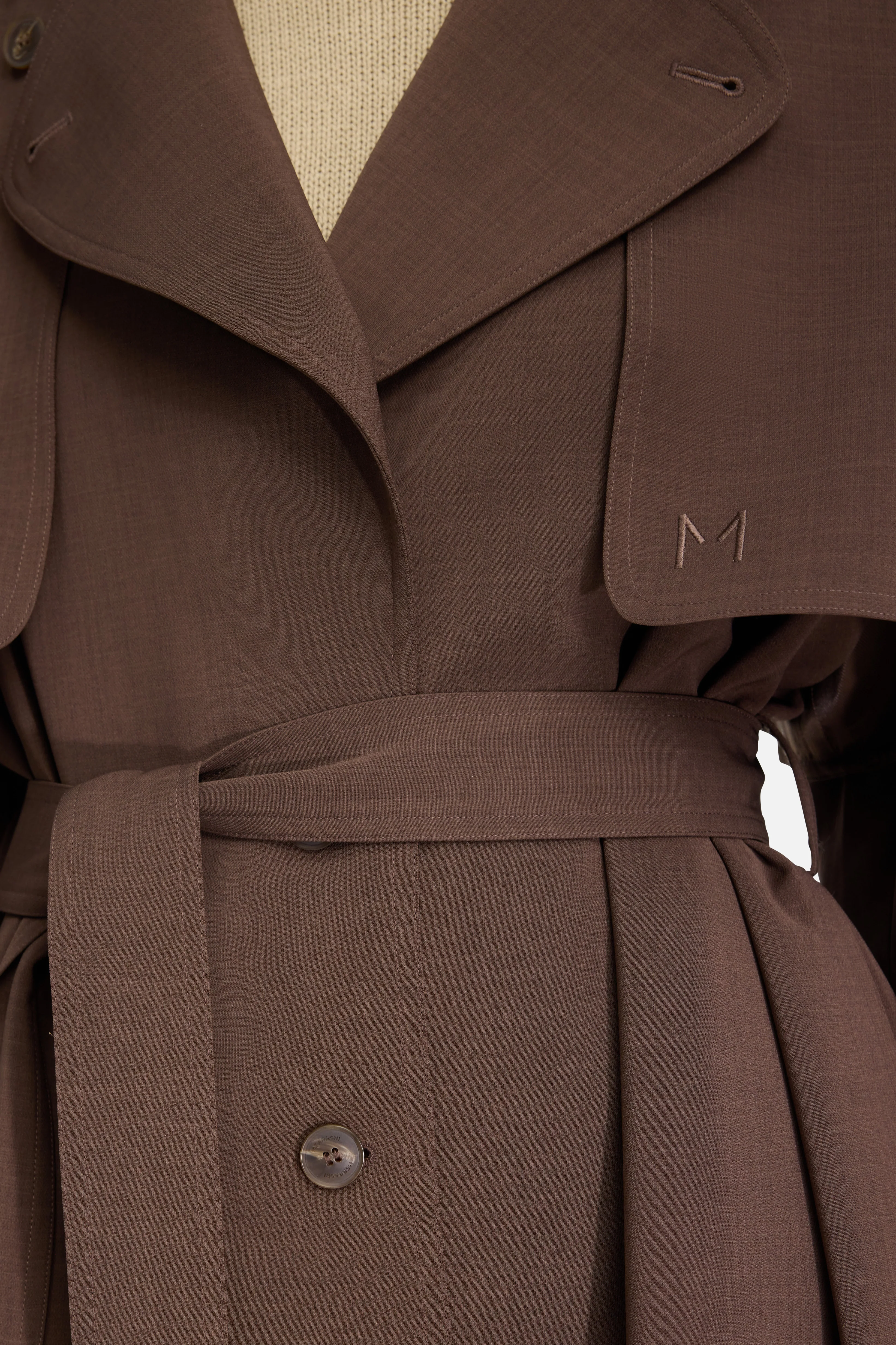 Trench Abaya | Dark Brown - Image 3