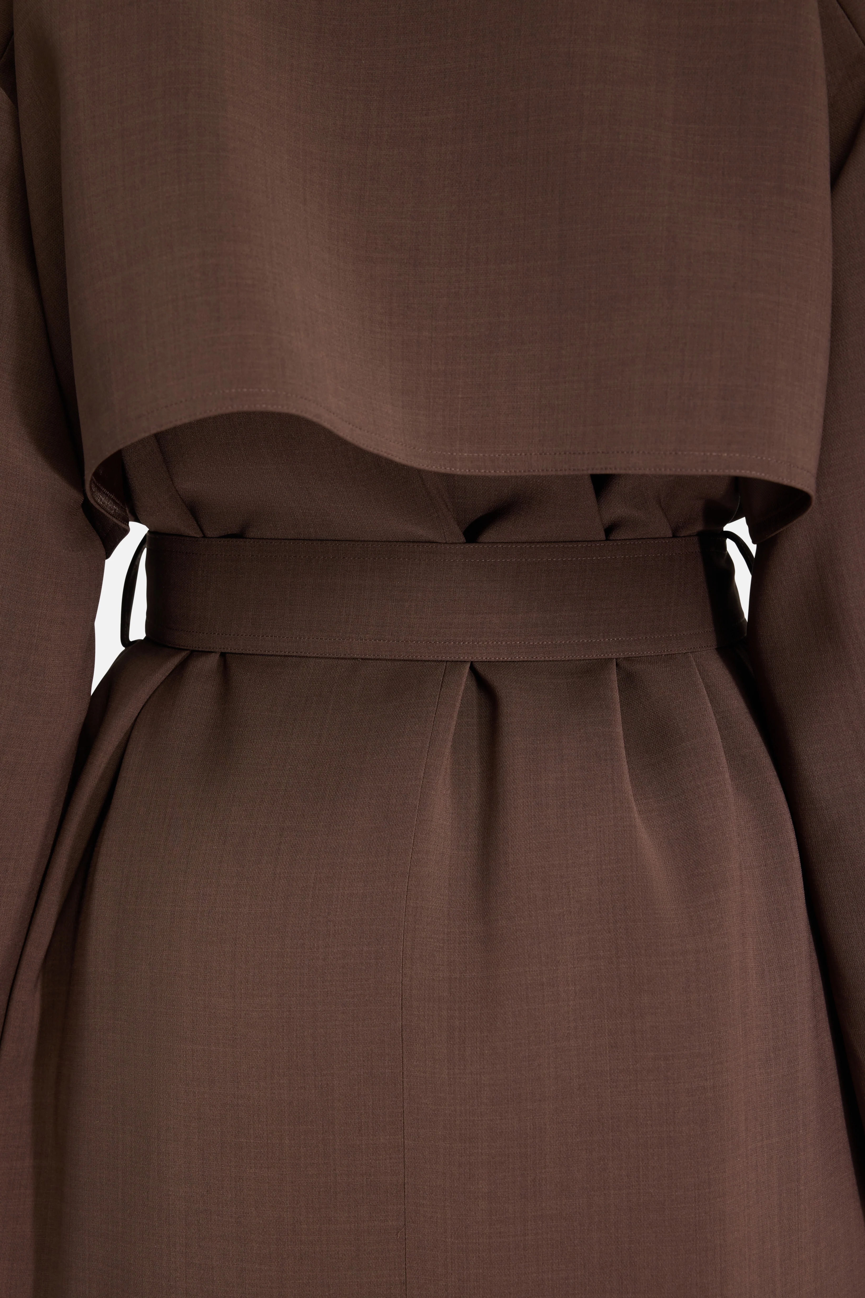 Trench Abaya | Dark Brown - Image 4