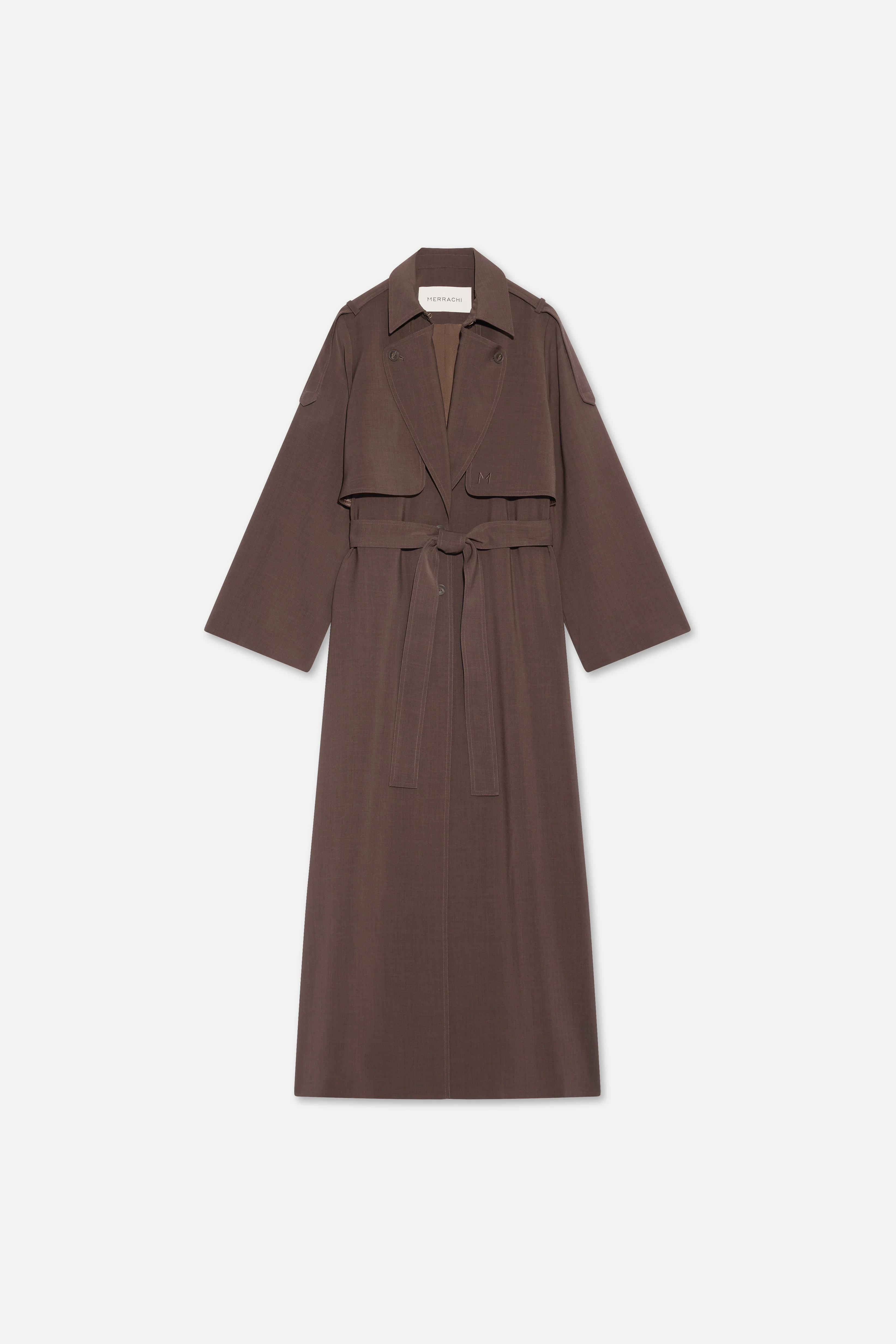 Trench Abaya | Dark Brown - Image 7