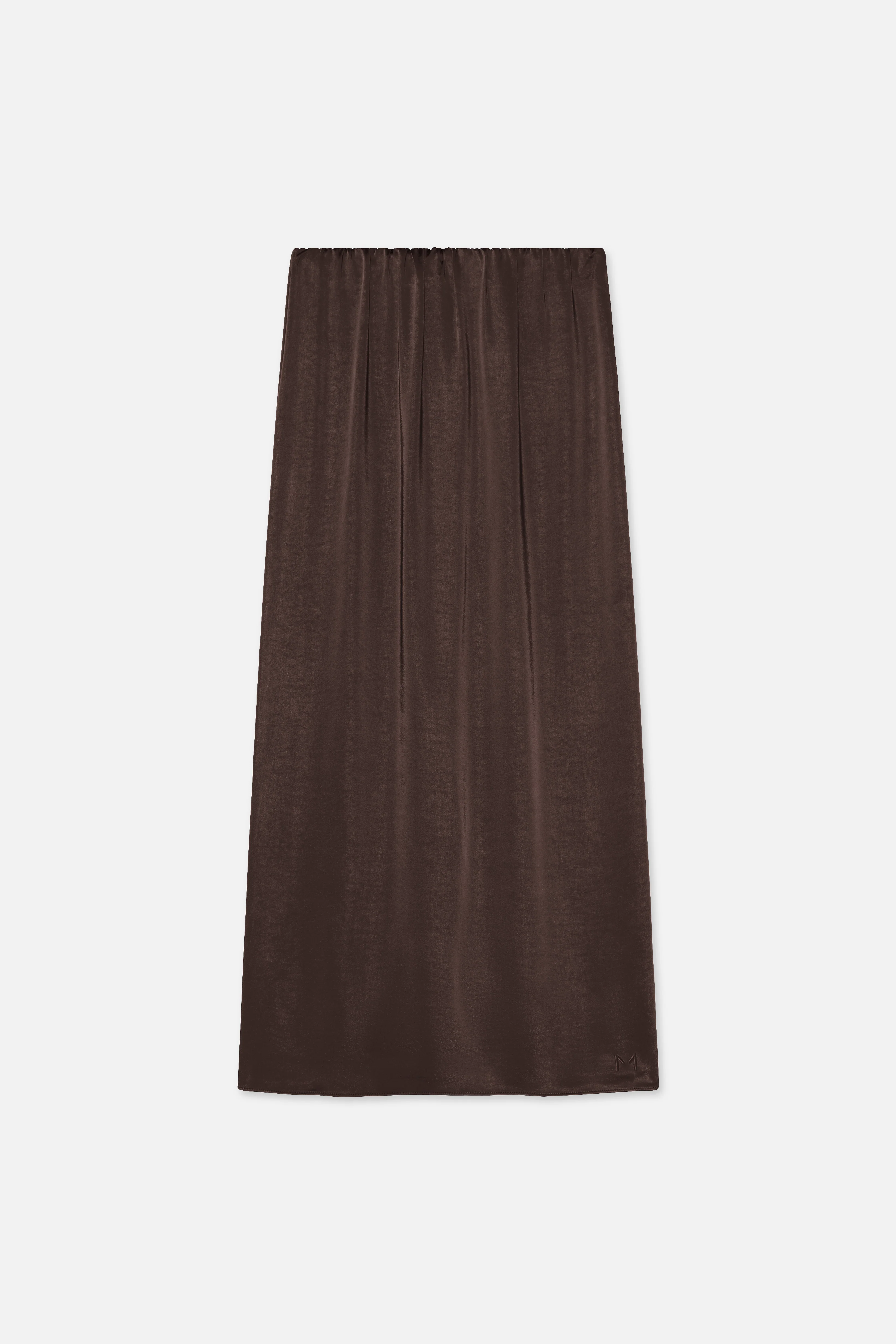Volume Pleat Skirt | Dark Brown - Image 5