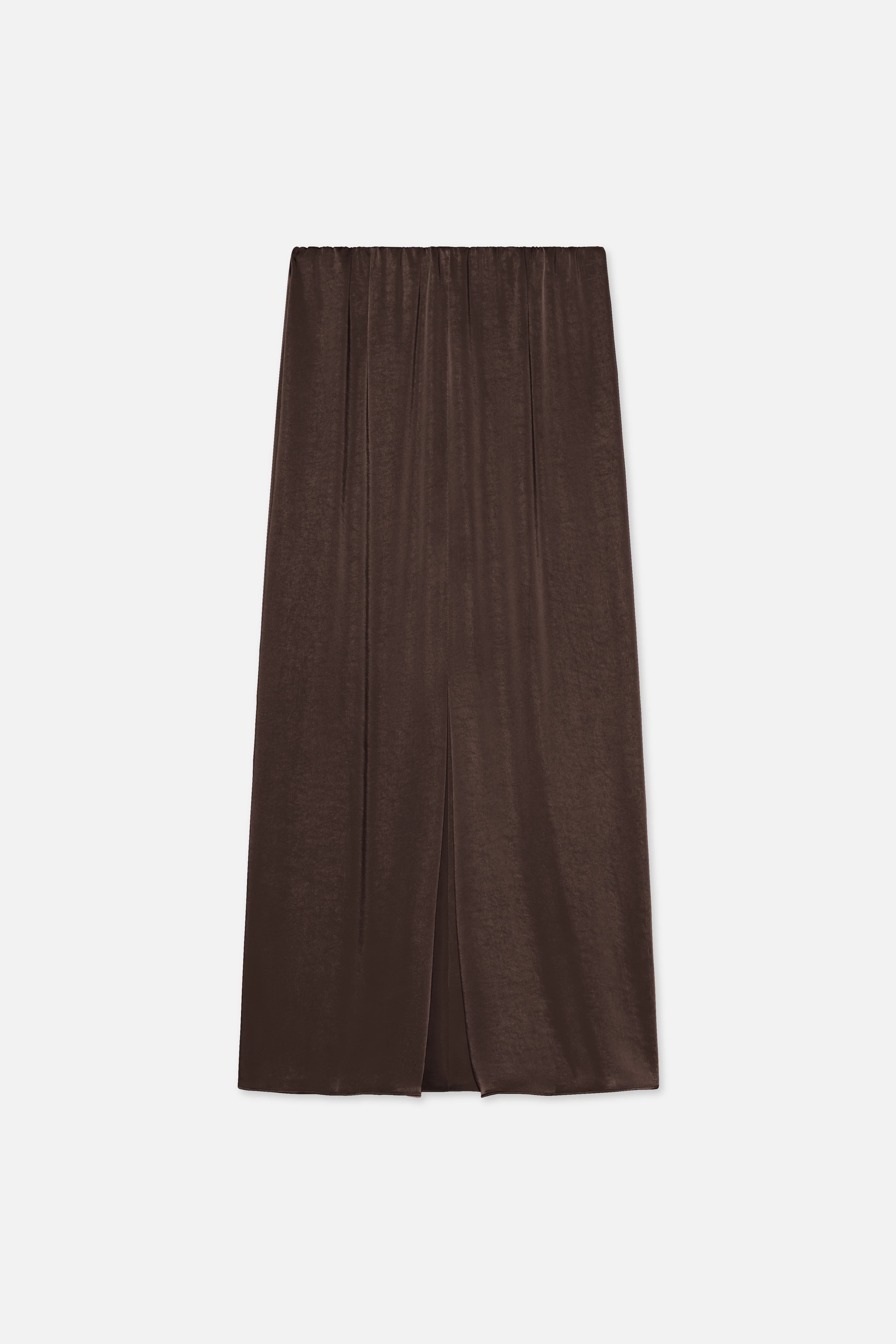 Volume Pleat Skirt | Dark Brown - Image 6
