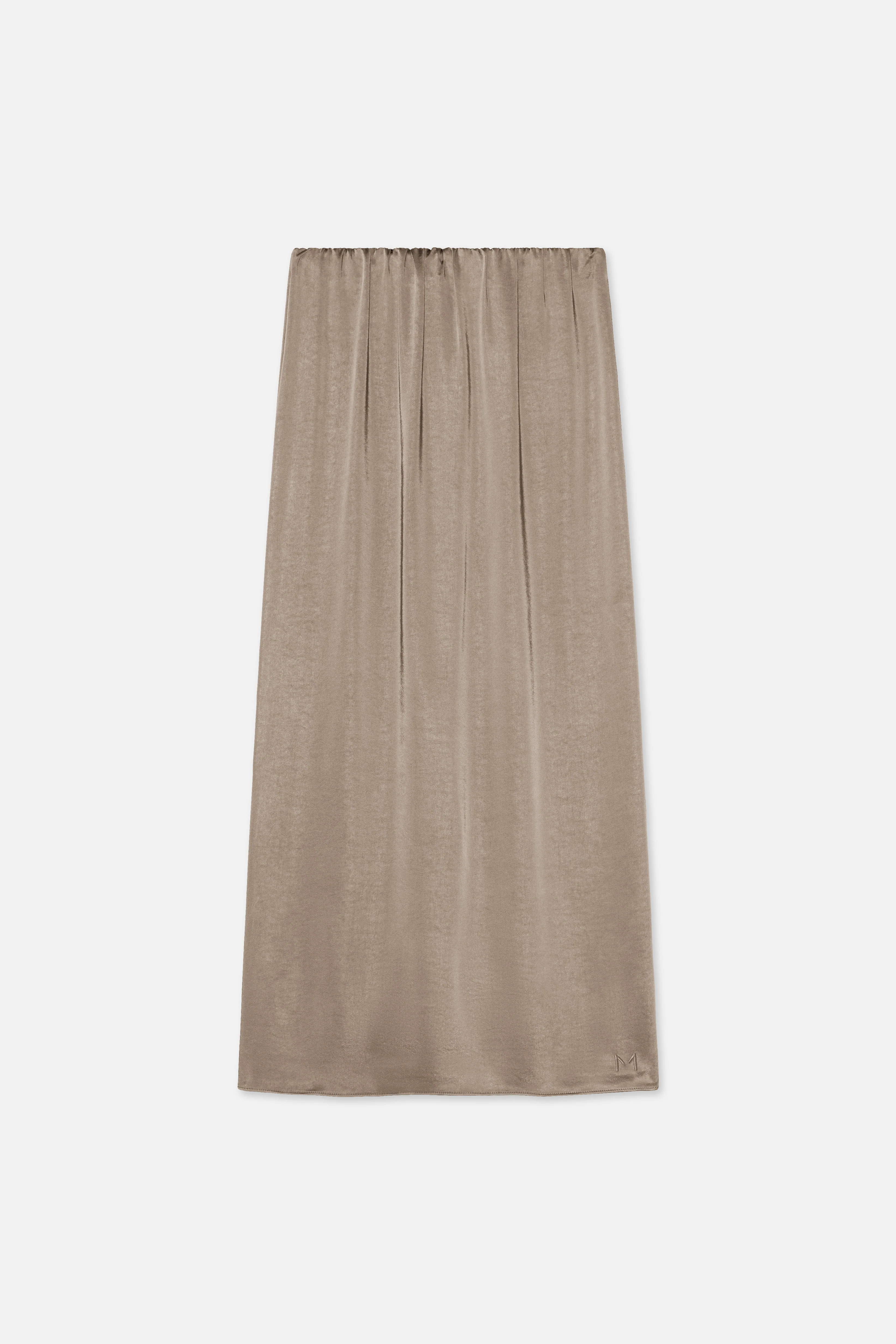 Volume Pleat Skirt | Milky Cacao - Image 4