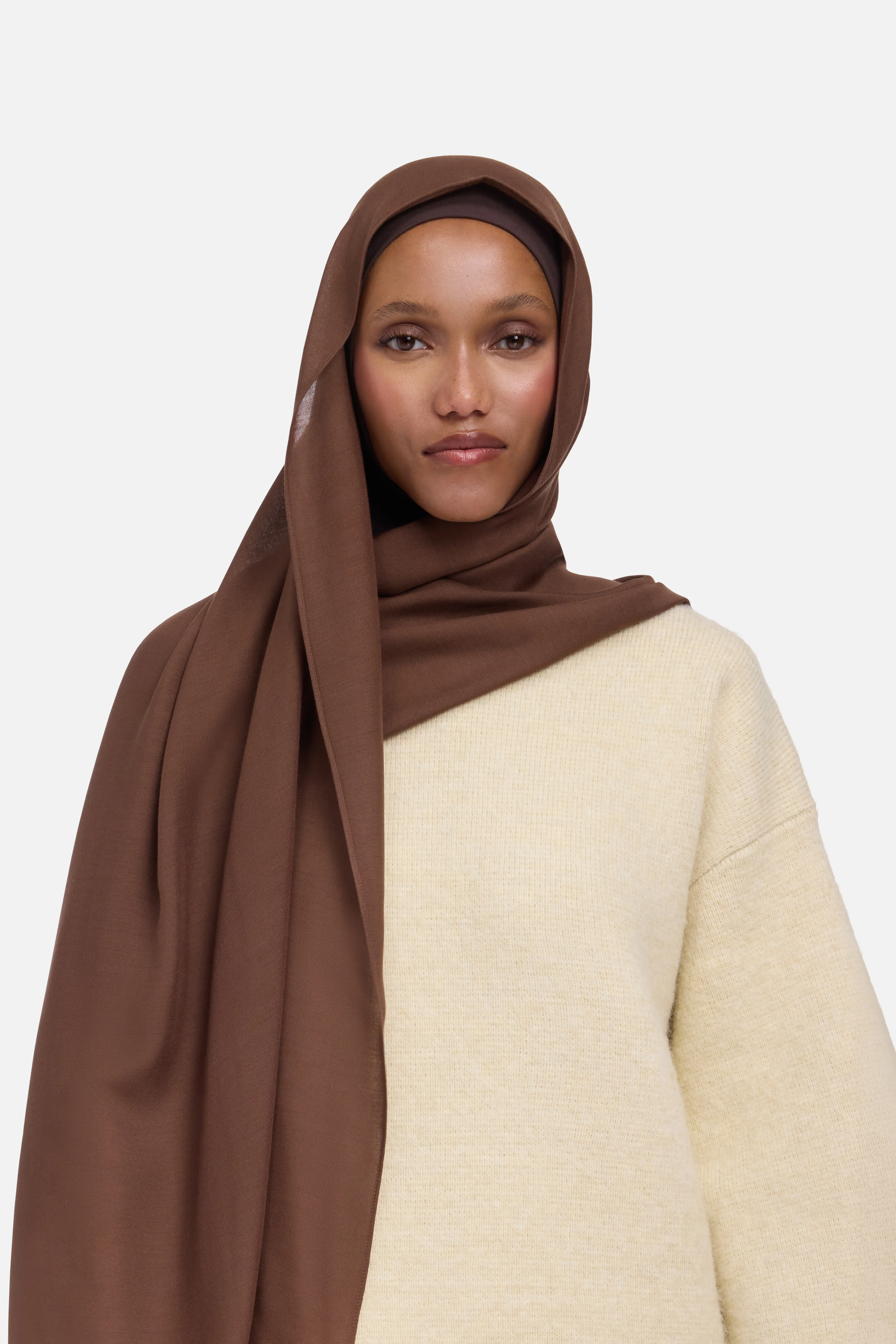 Weightless Woven Scarf | Chocolate - Image 2