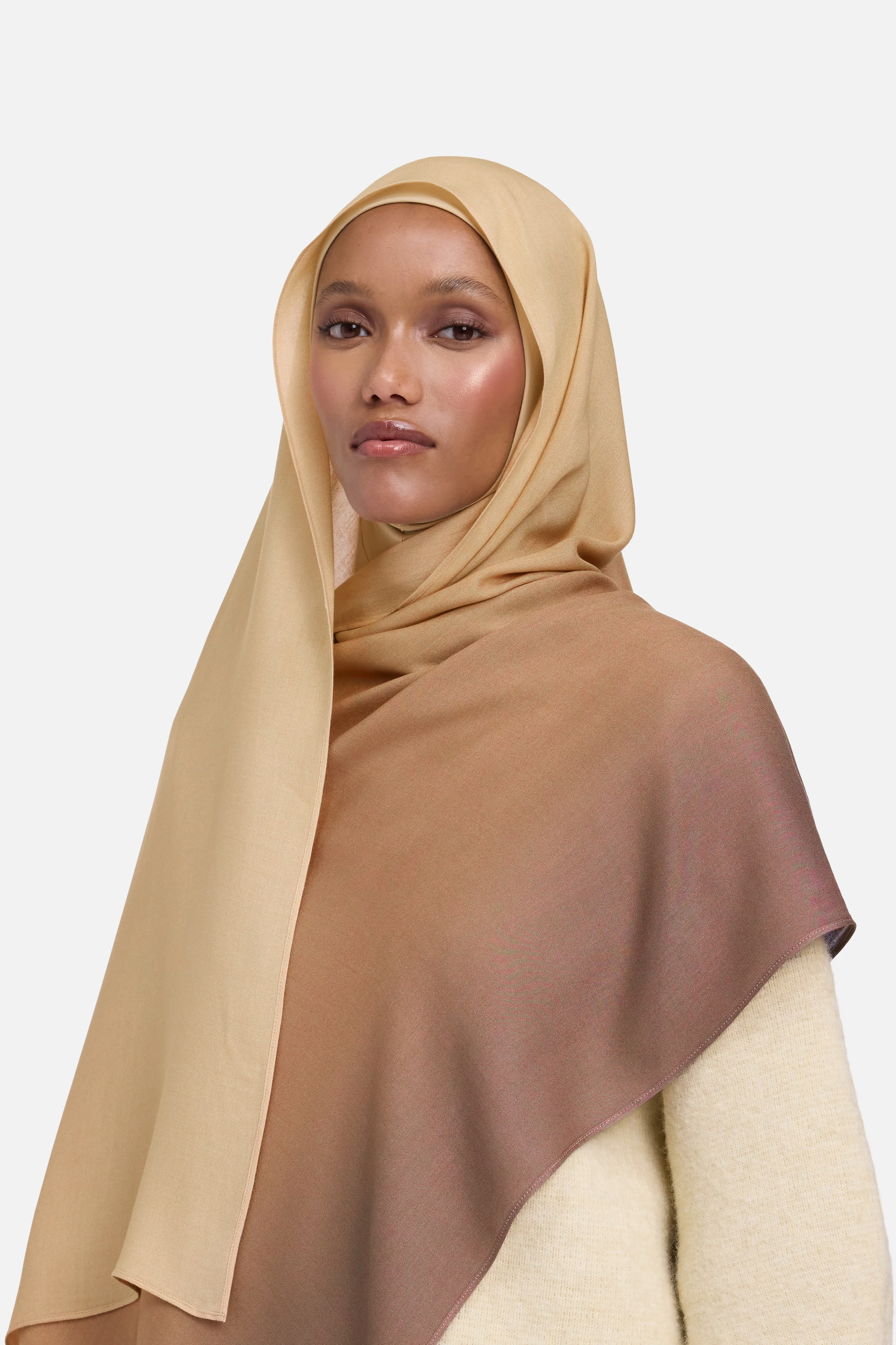 Weightless Woven Scarf | Chocolate Gradient - Image 2