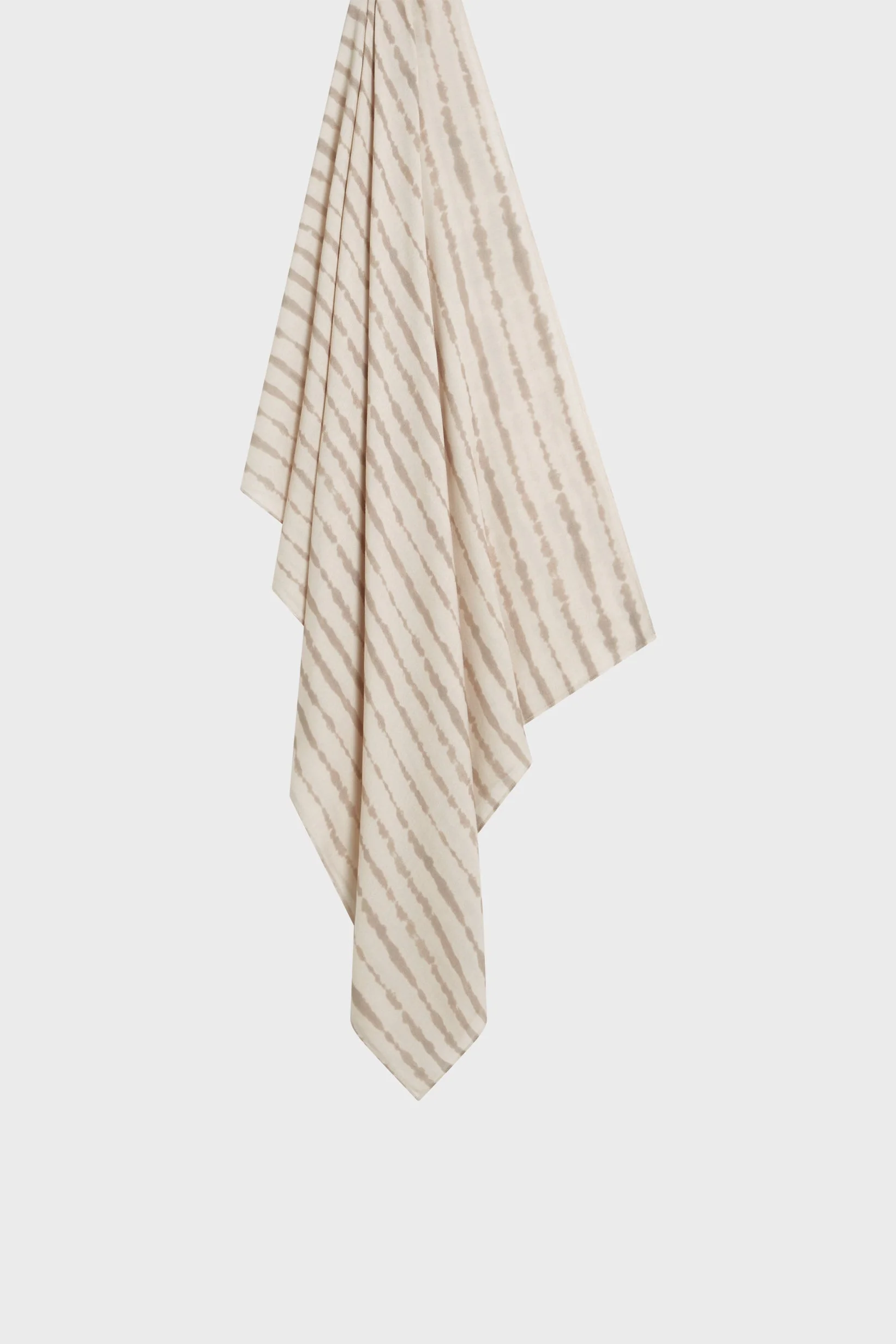 Weightless Woven Scarf | Soft Khaki Shibori Print - Image 3
