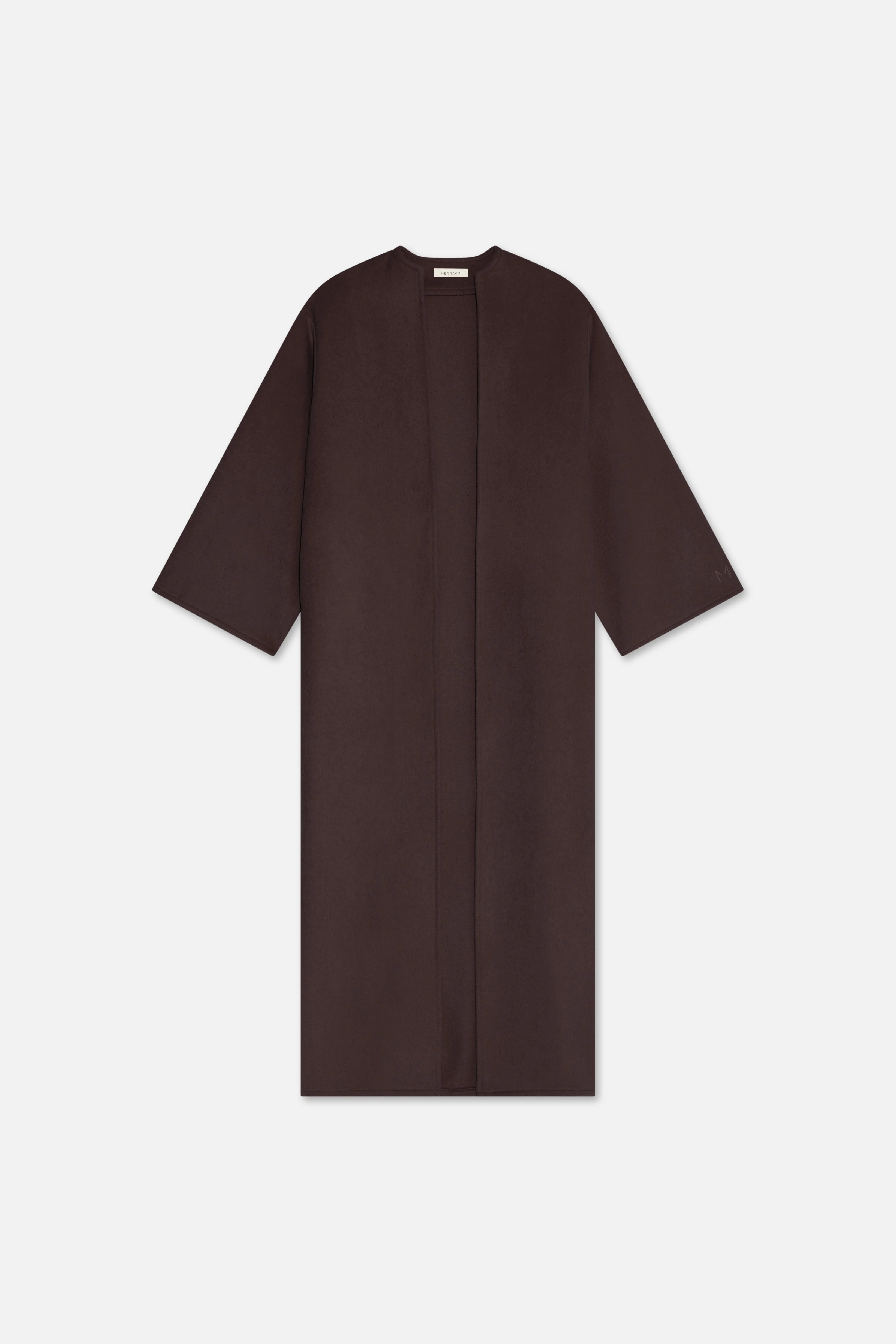 Wool Blend Abaya | Dark Brown - Image 5
