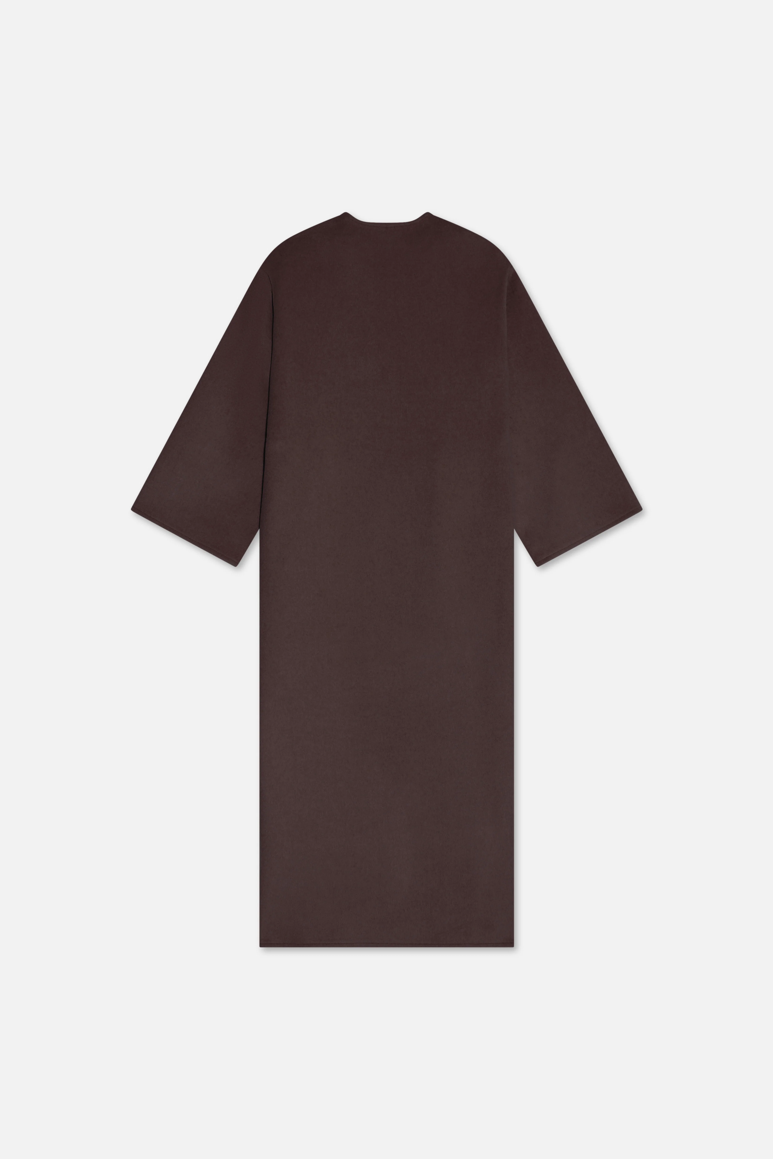 Wool Blend Abaya | Dark Brown - Image 6