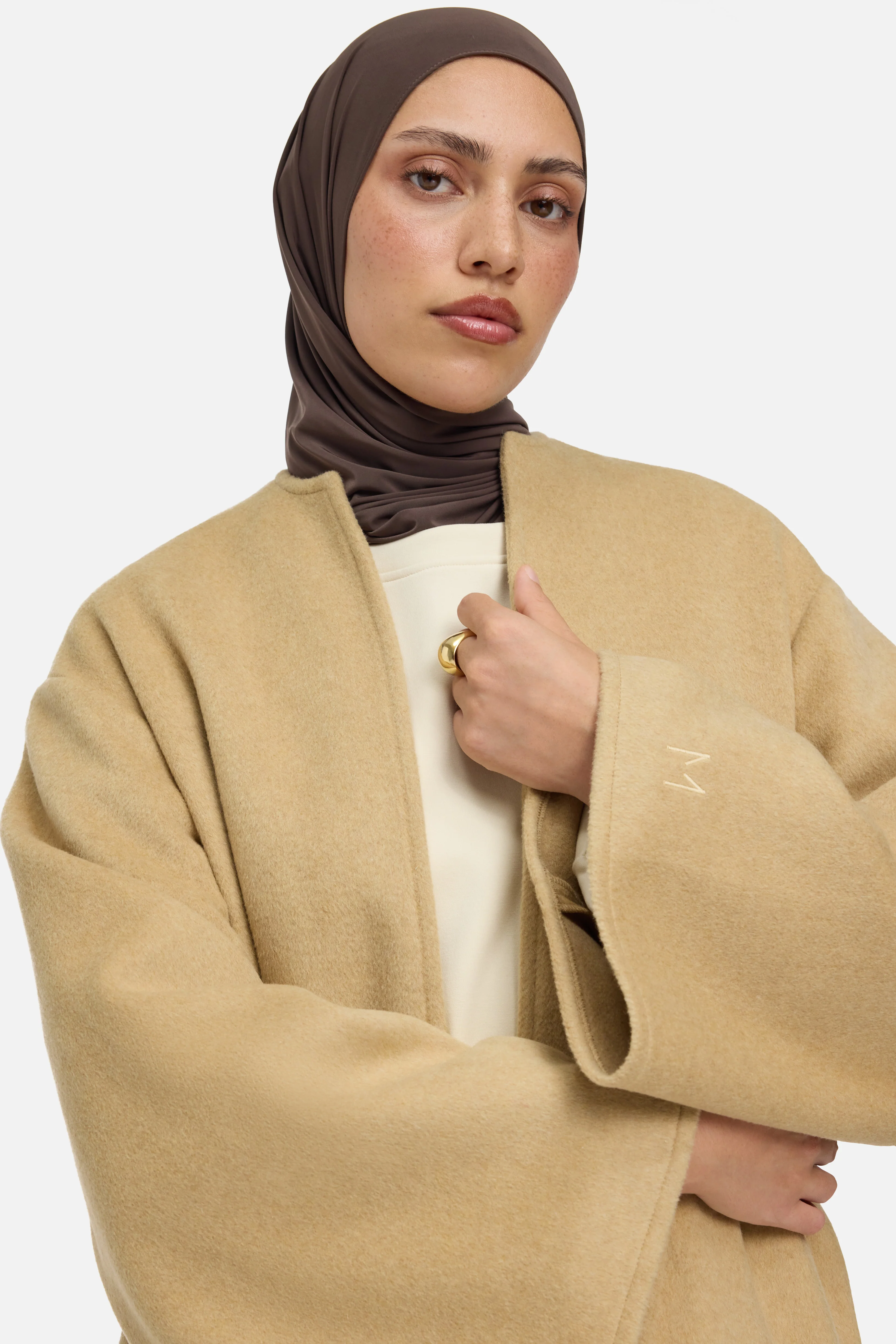 Wool Blend Abaya | Desert Clay - Image 3