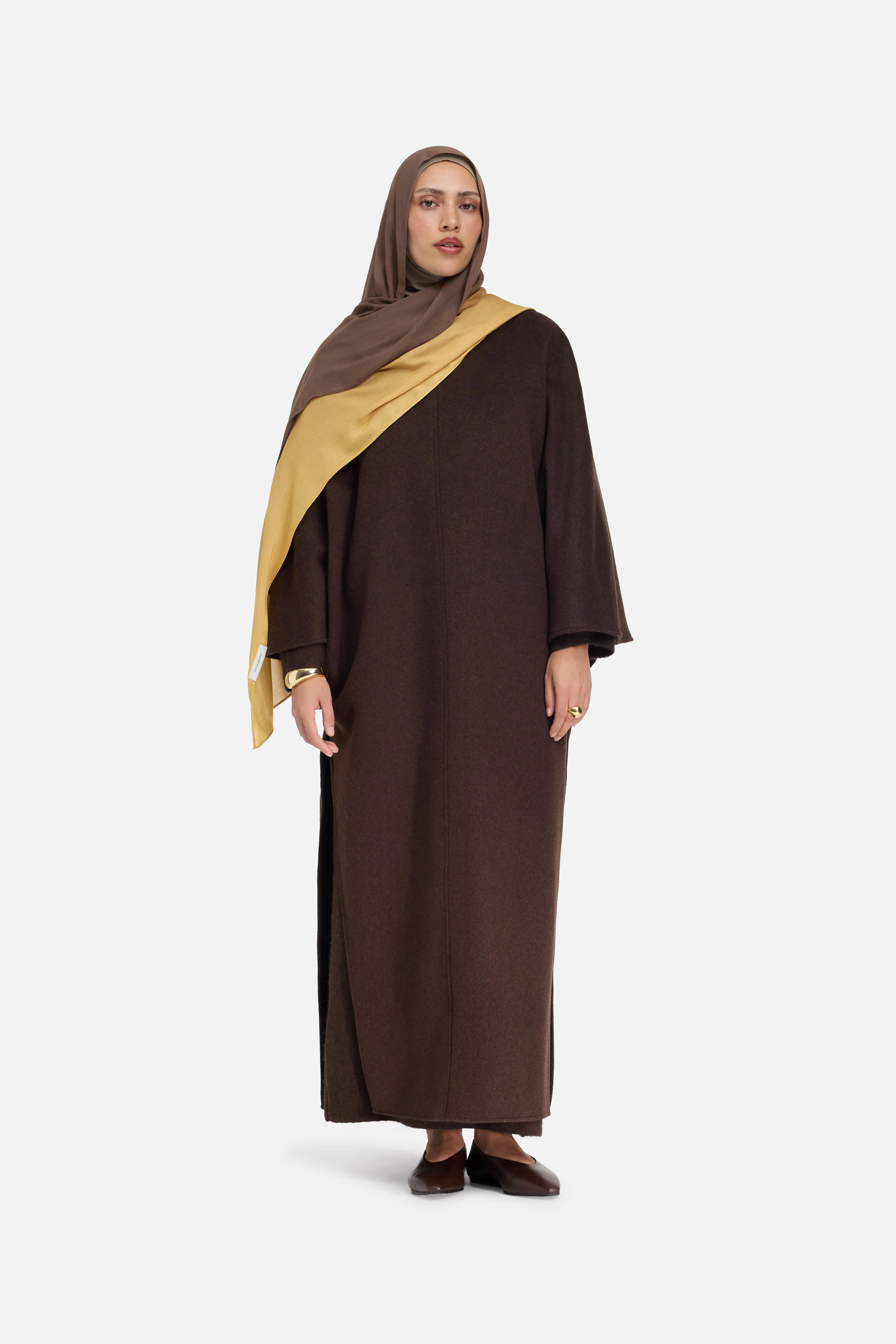 Wool Blend Dress | Dark Brown - Image 2
