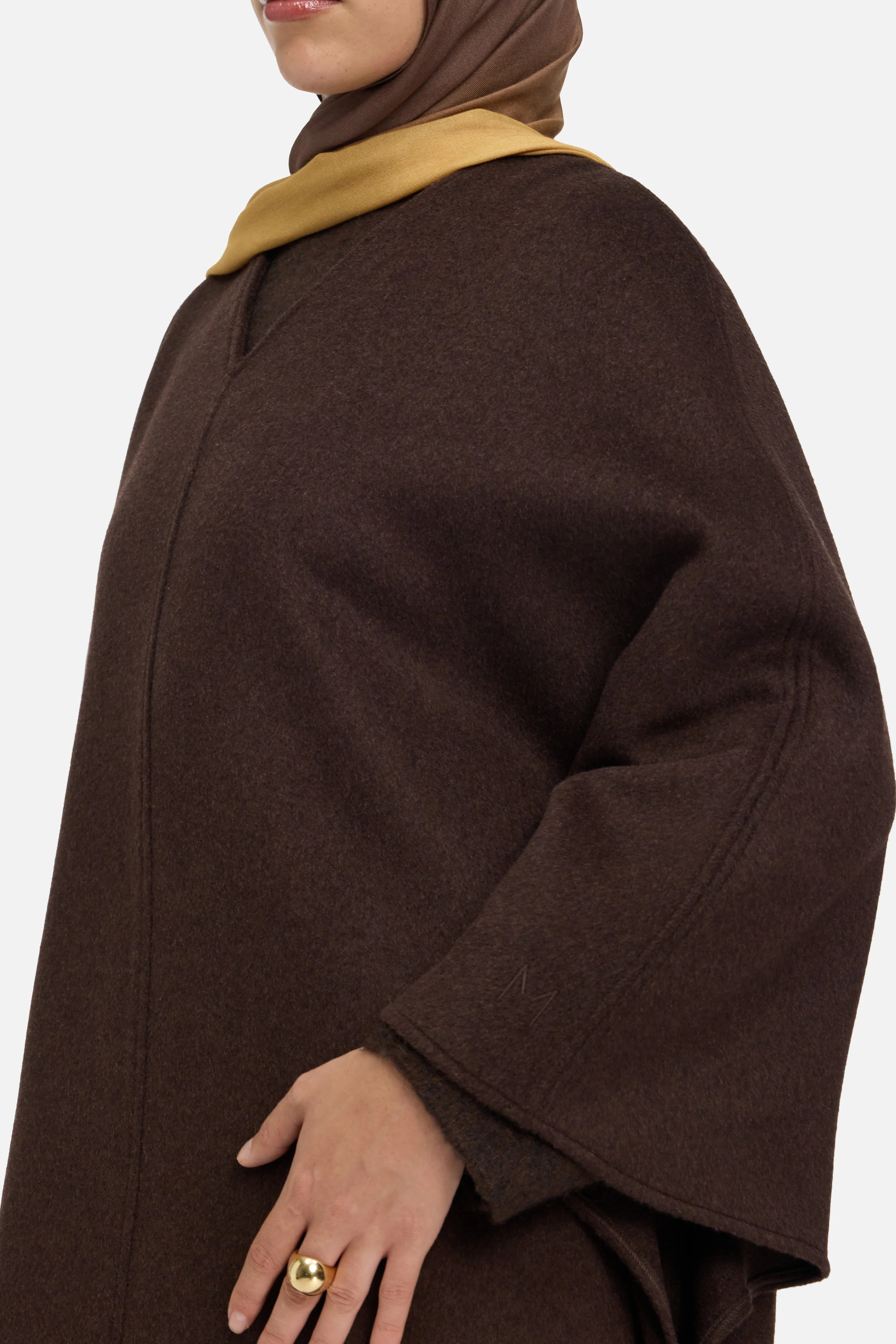 Wool Blend Dress | Dark Brown - Image 4