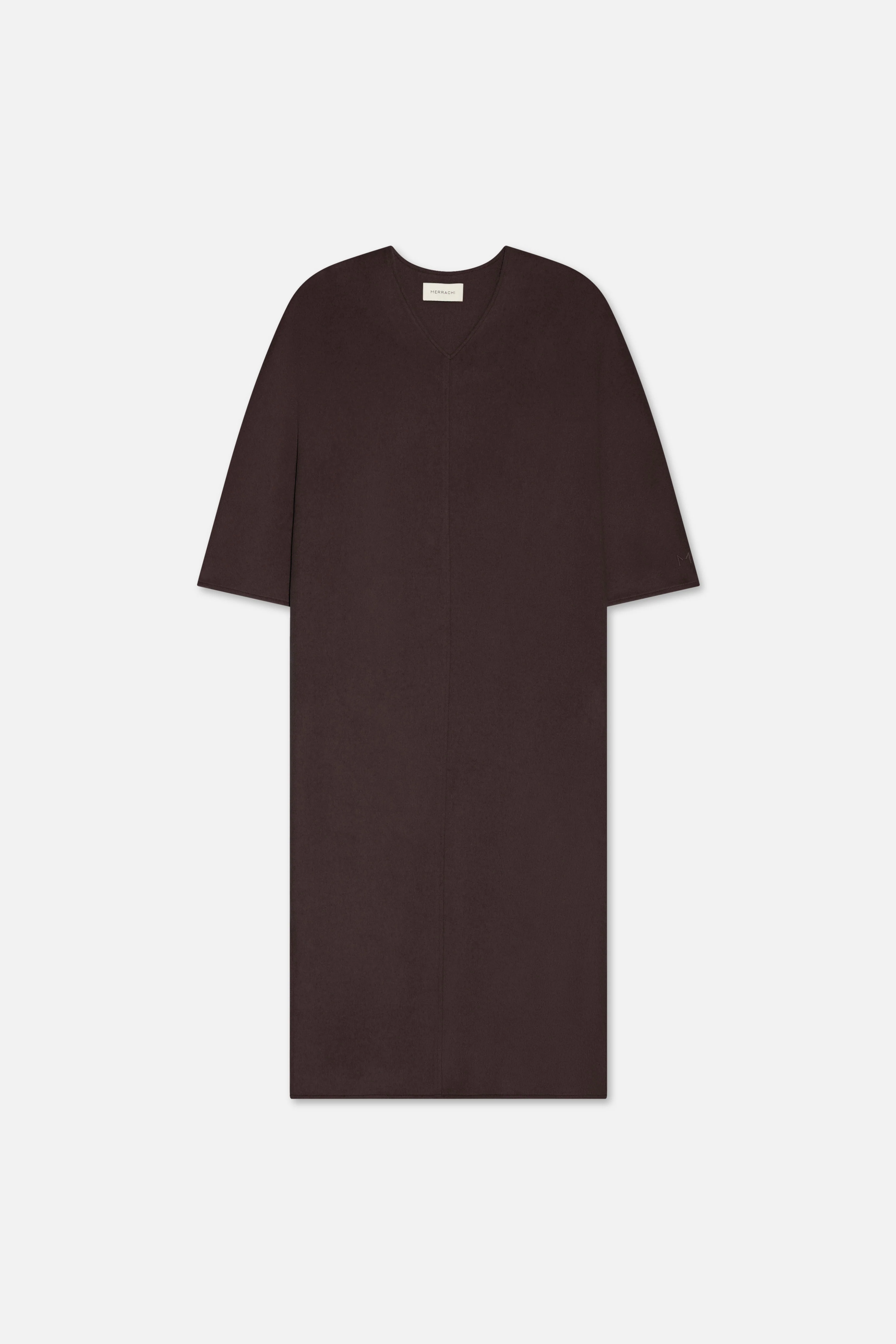 Wool Blend Dress | Dark Brown - Image 5