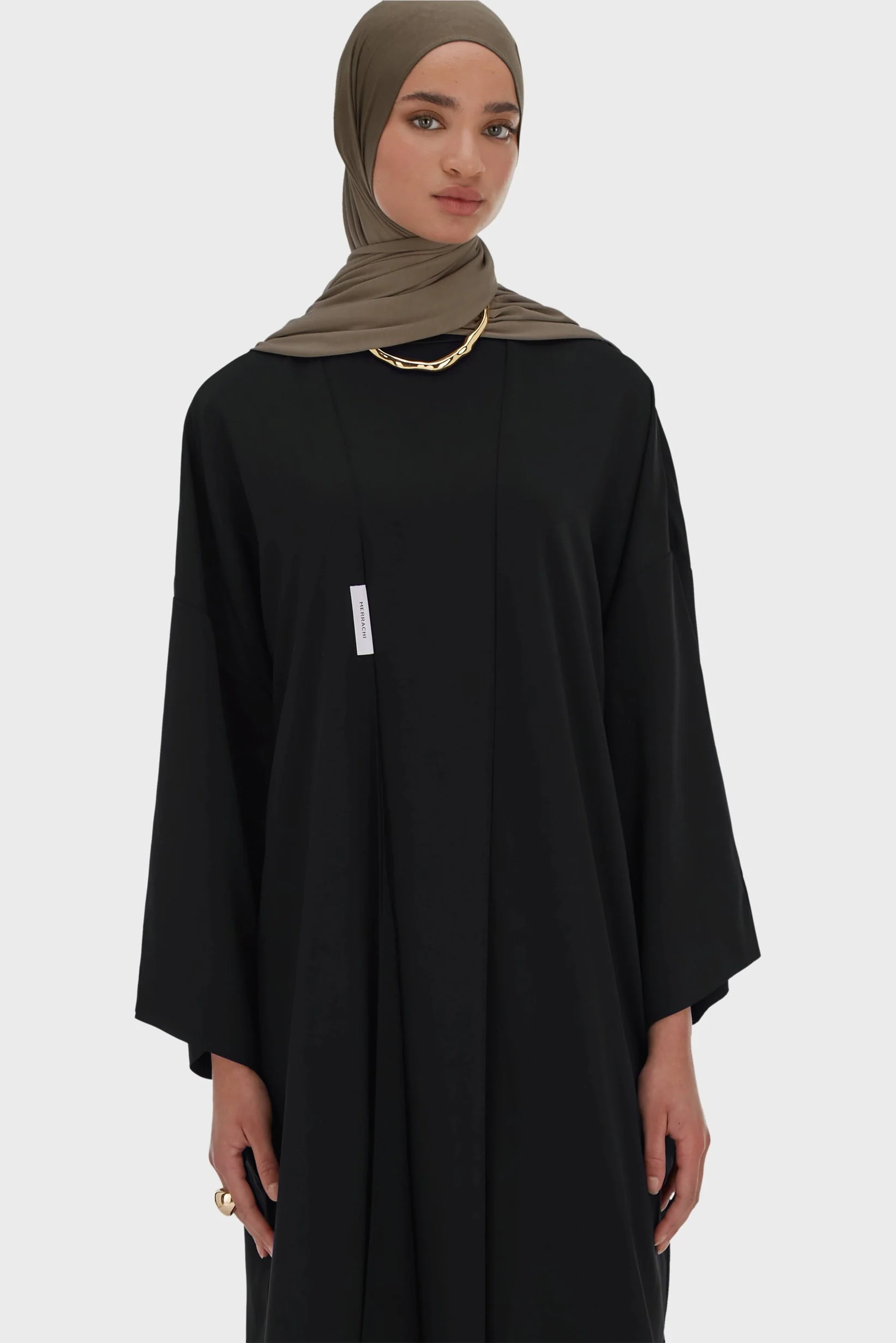 Woven Abaya Regular | Black - Image 3