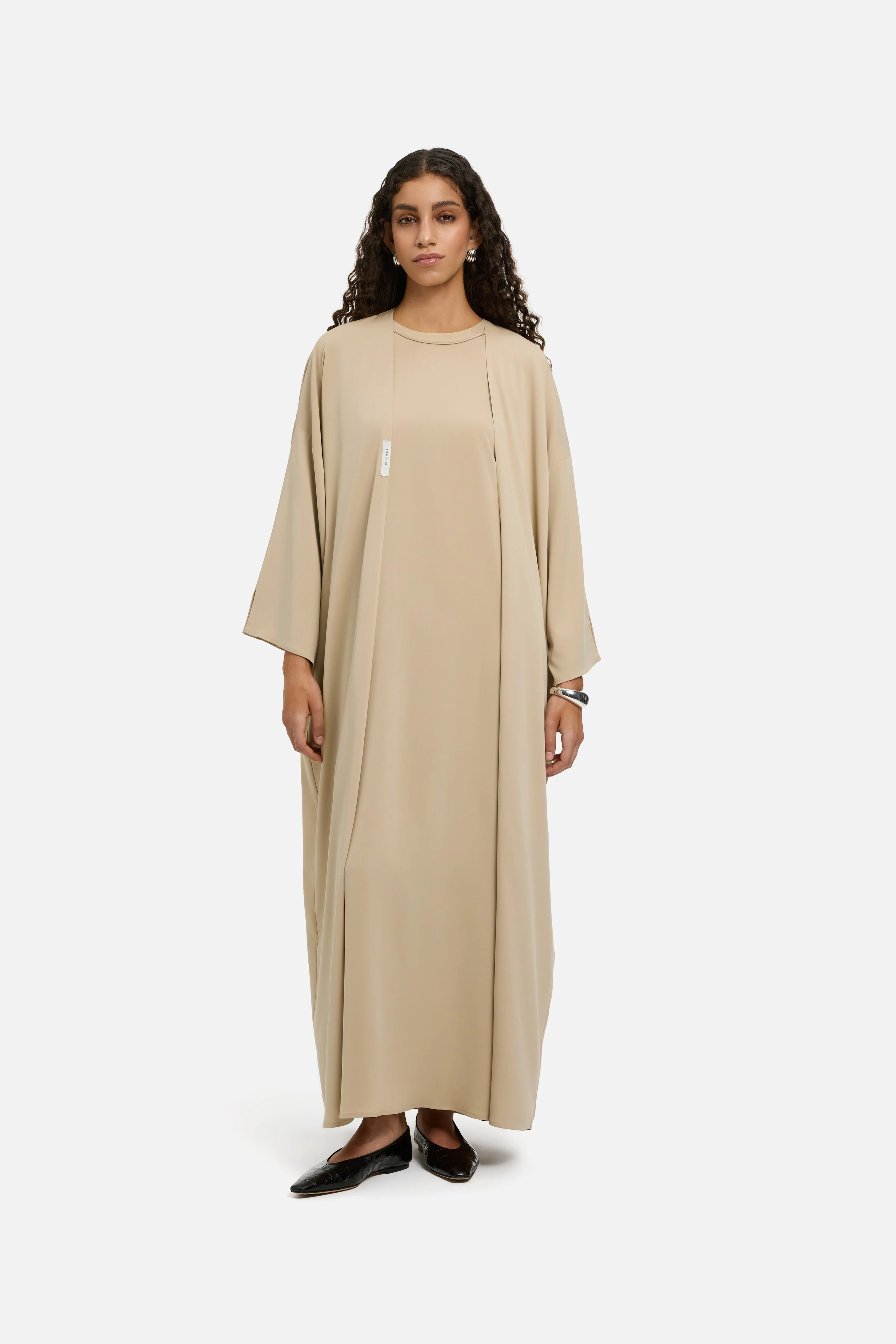 Woven Abaya Regular | Oat