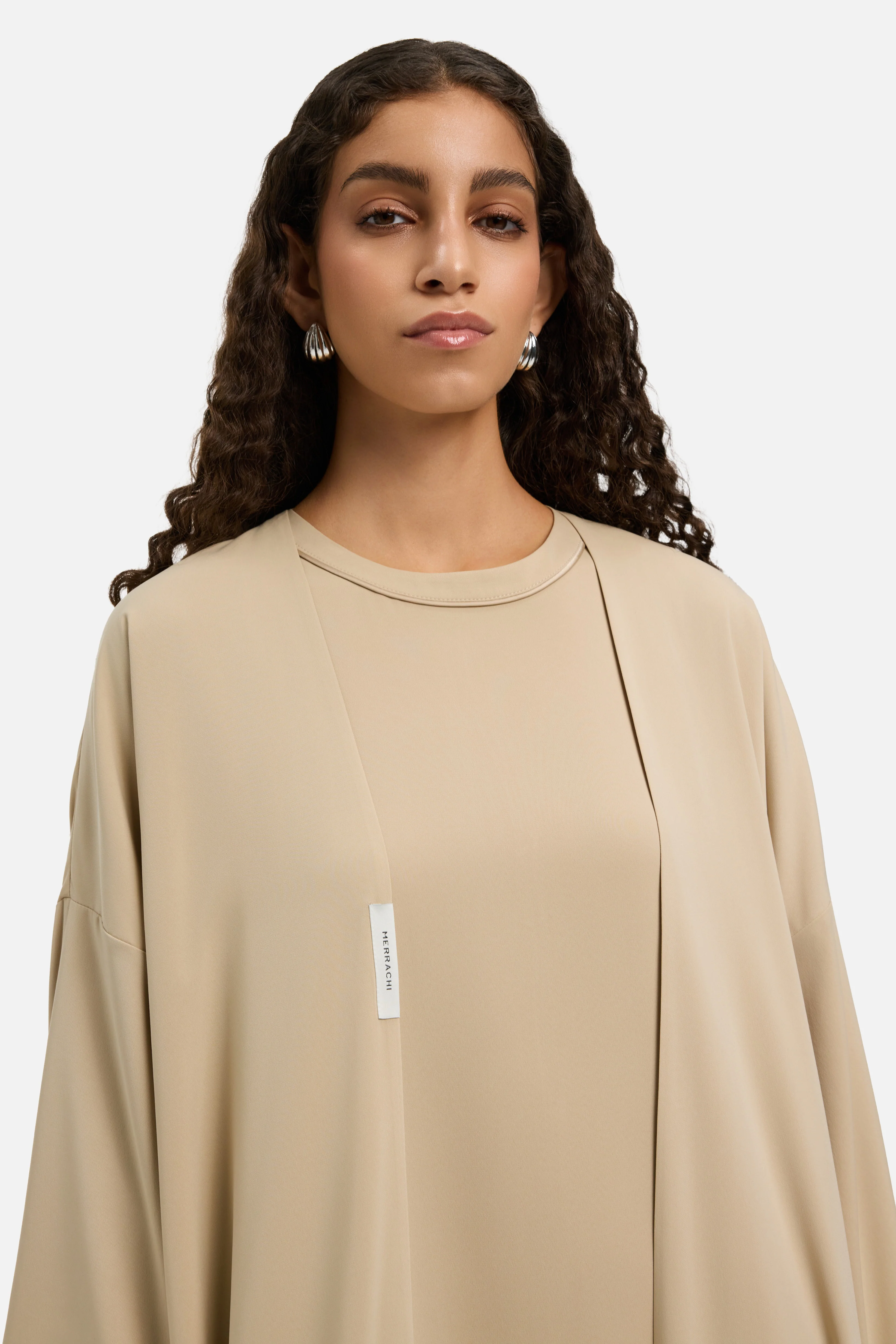 Woven Abaya Regular | Oat - Image 3