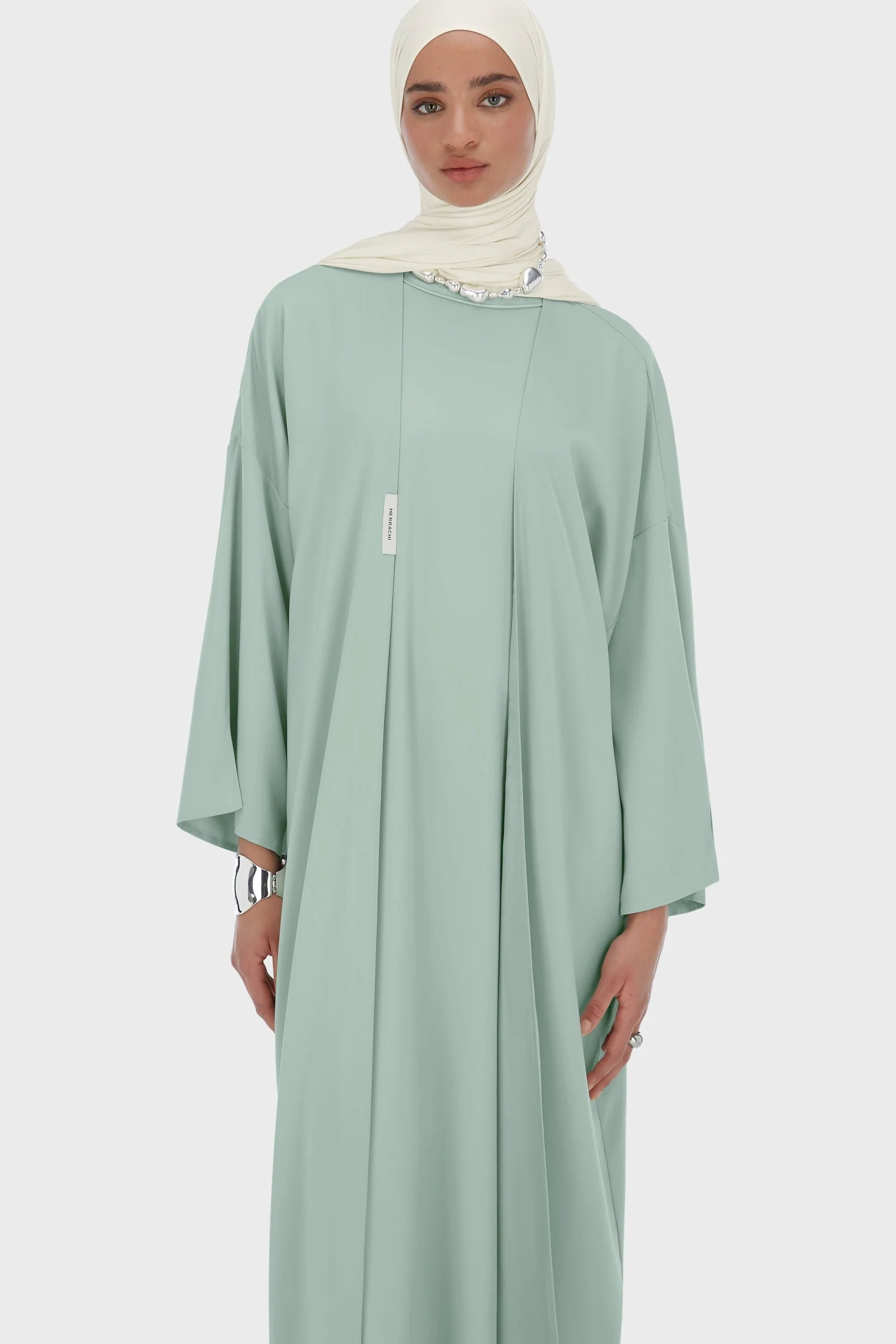 Woven Abaya Short | Lake - Image 2