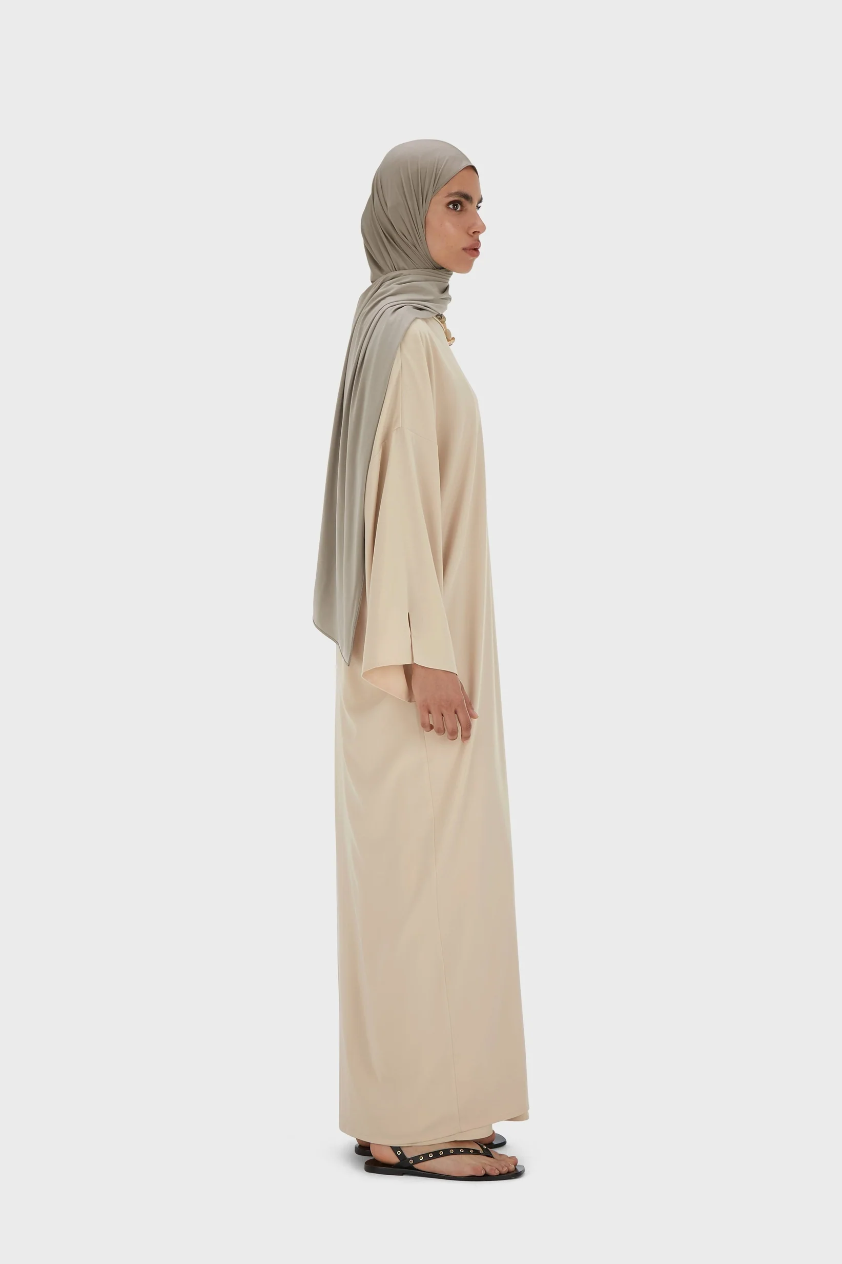 Woven Abaya Short | Warm Butter - Image 2