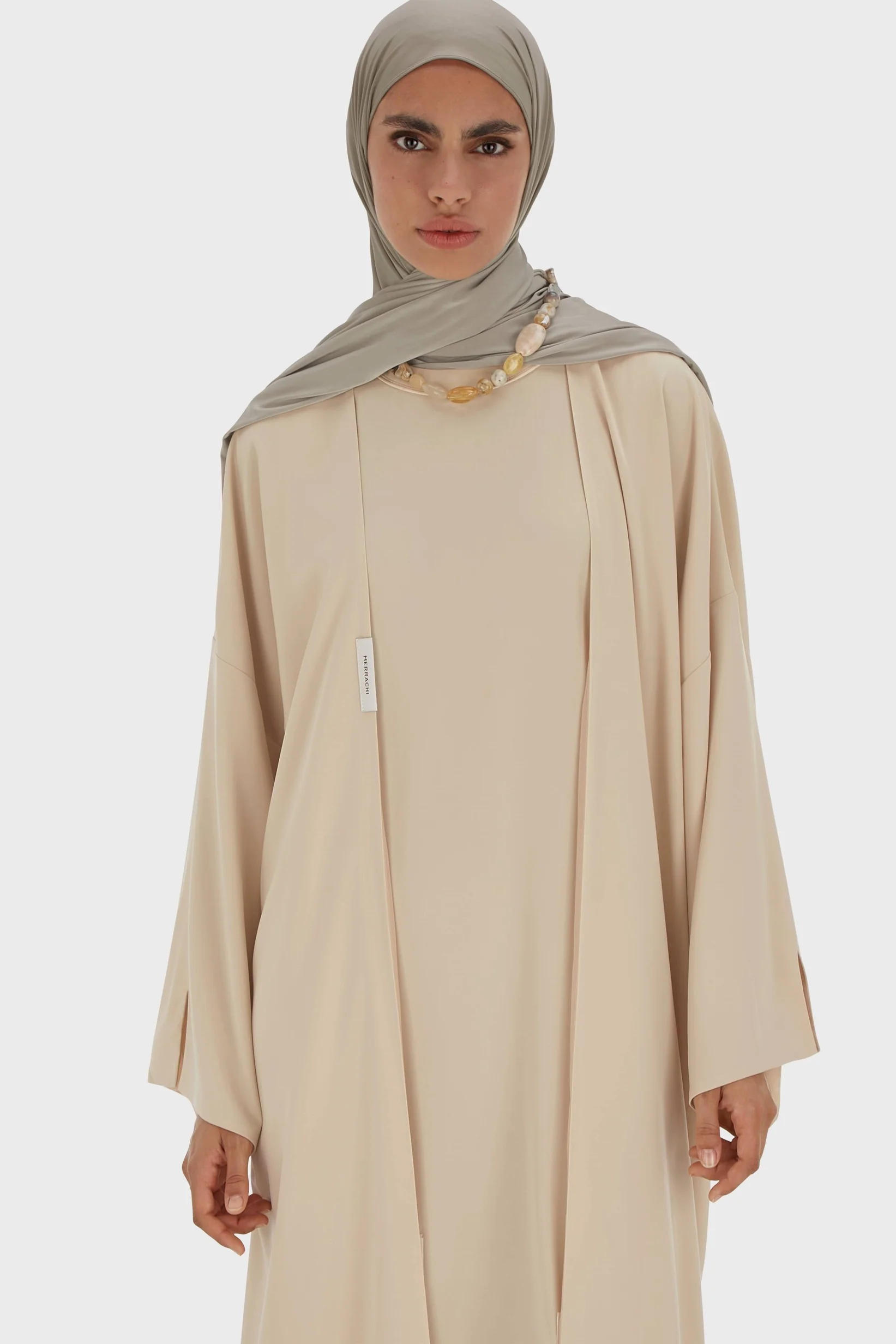 Woven Abaya Short | Warm Butter - Image 3
