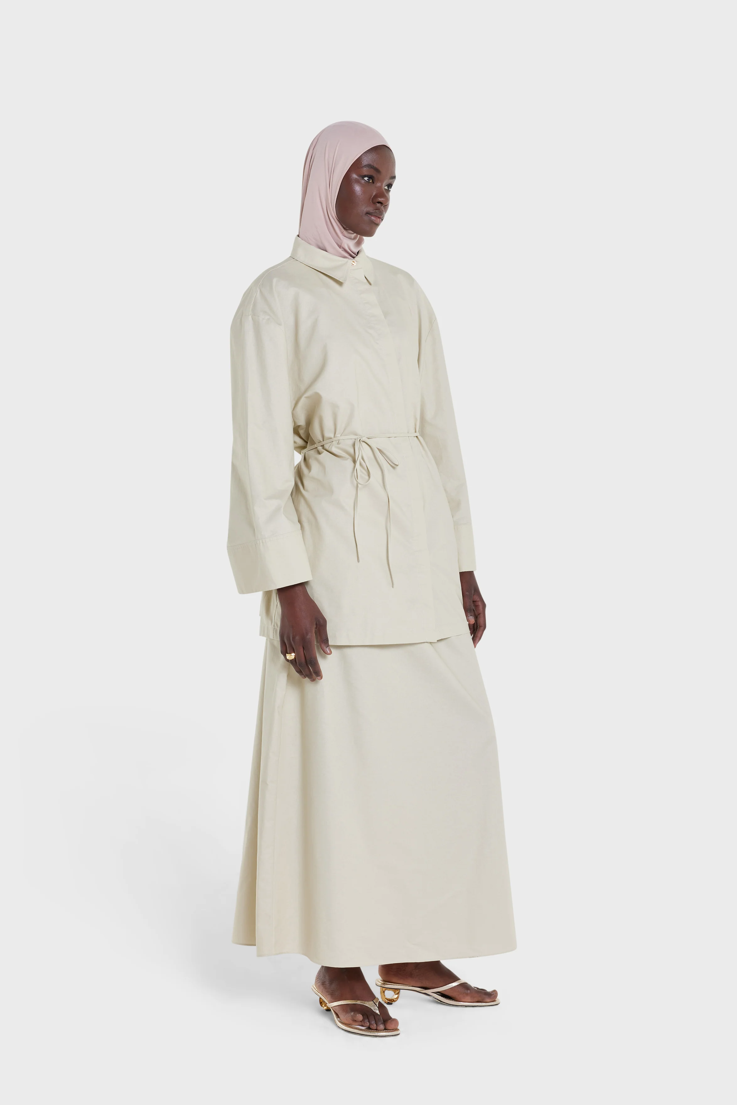 Woven Cotton Shirt | Light Moss - Image 2