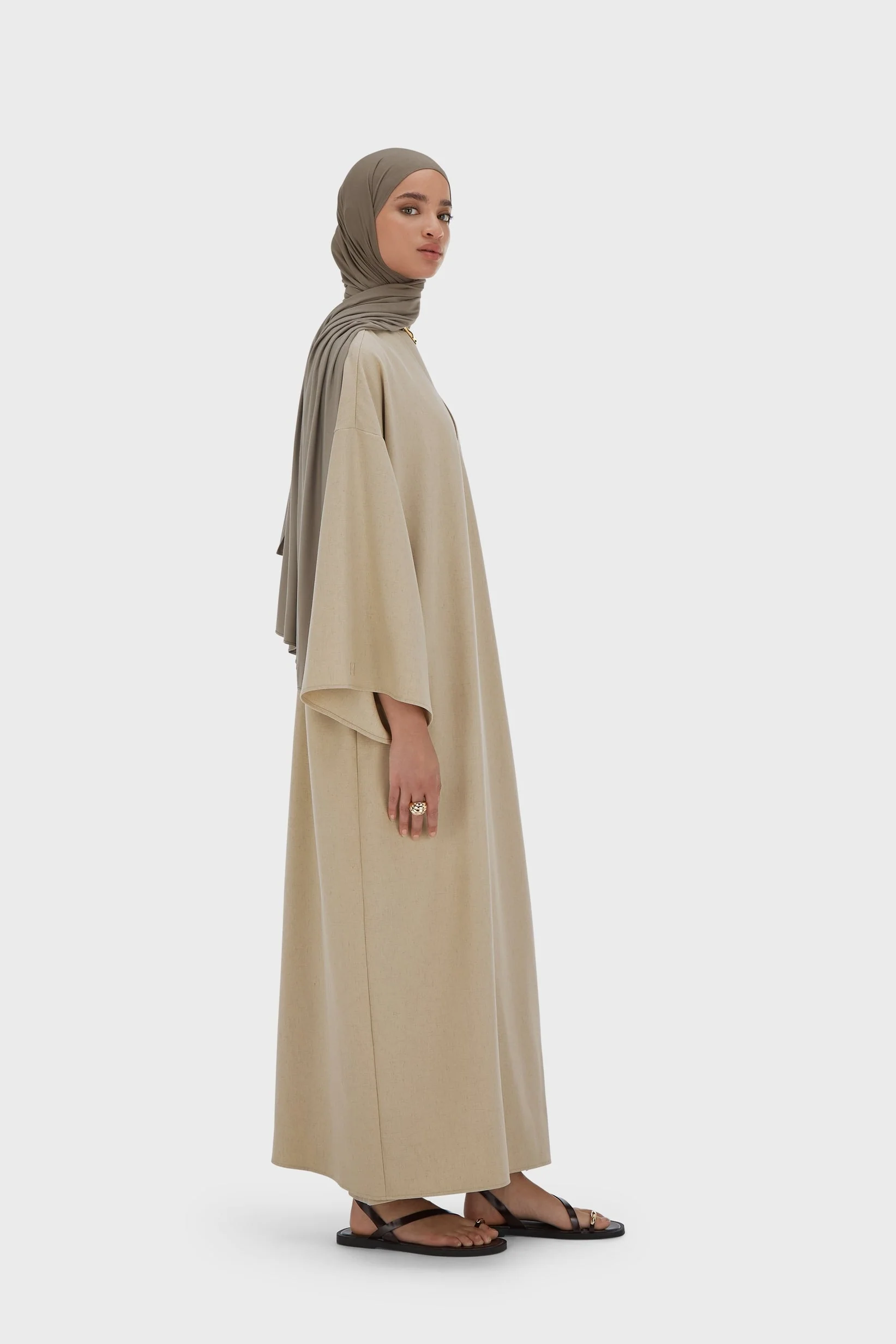 Wrap Abaya | White Pepper - Image 2